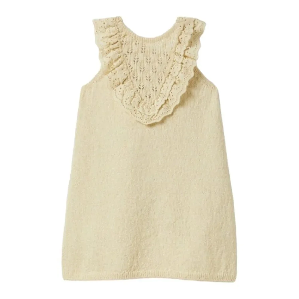 ZARA Kids | Ecru | POINTELLE KNIT DRESS